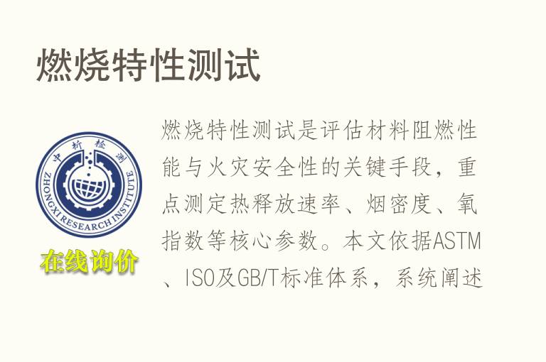 <font color='red'>燃烧特性</font>测试